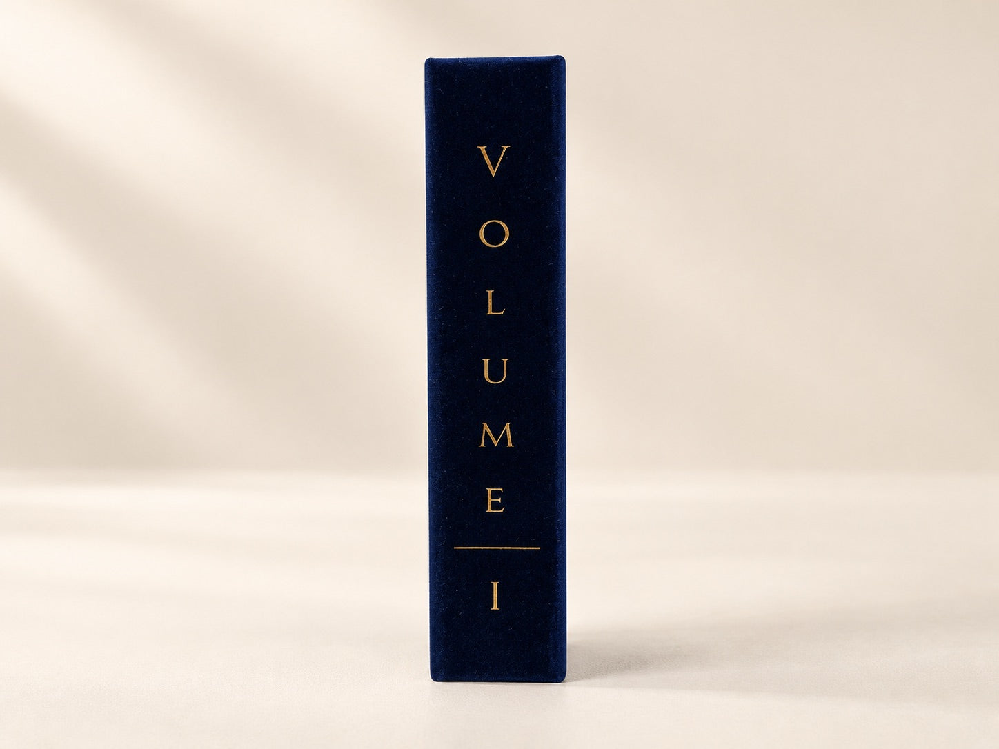 Dorso della confezione con scritta dorata Volume I